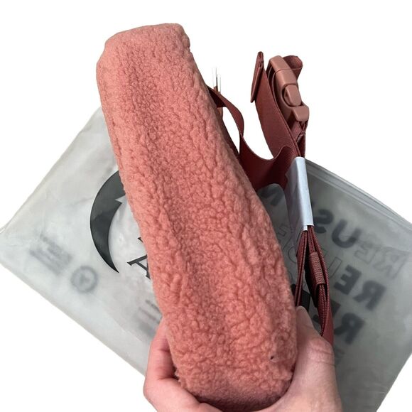 Zyia Warm Rose Cozette Crossbody Bag Sherpa Fleece Pink Belt Bag - Picture 7 of 8